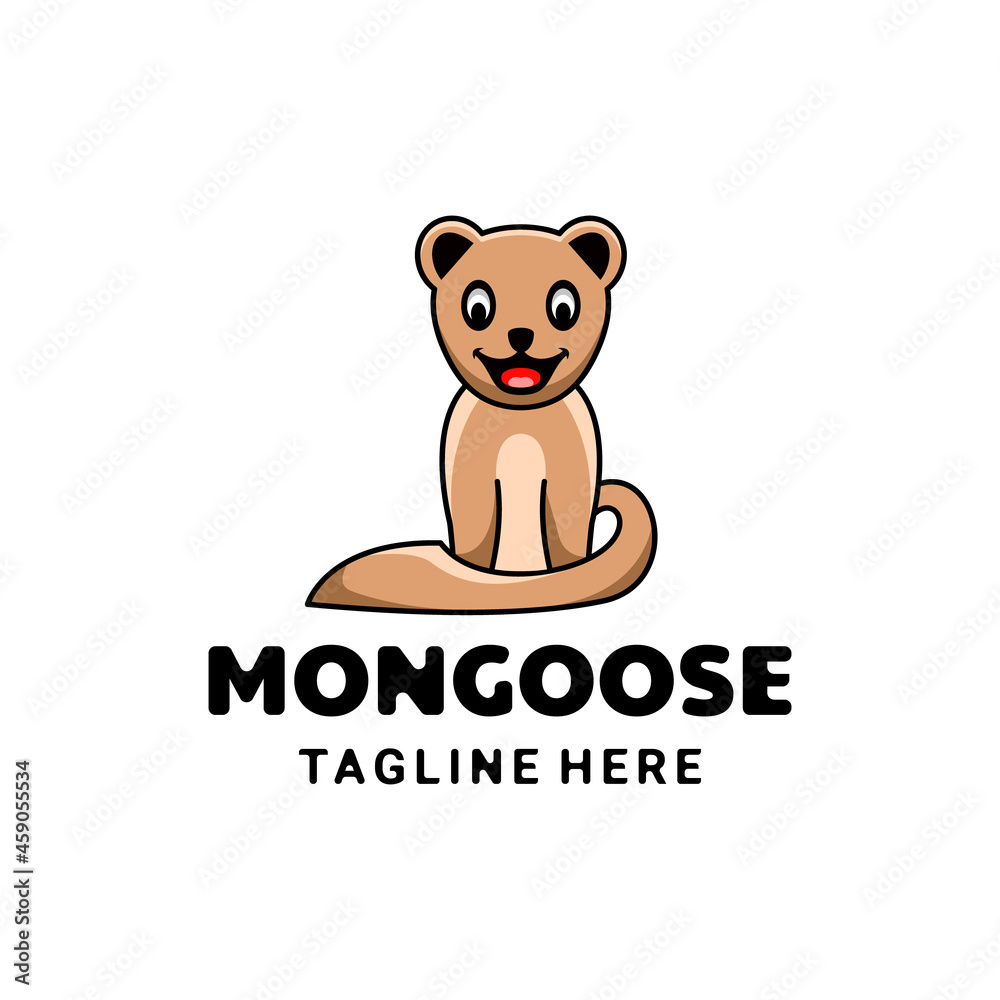 Simple Mascot Cartoon Logo Design a Mongoose Simple Mascot Cartoon Logo Design a Mongoose