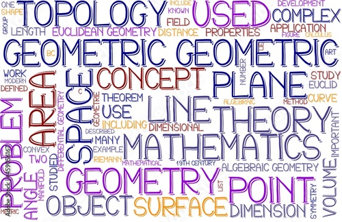 Geometric Wordcloud Banner, Wallpaper, Background, Book Cover, Wordart