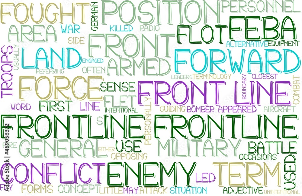 Frontline Wordcloud Banner, Wallpaper, Background, Book Cover, Wordart Frontline Wordcloud Banner, Wallpaper, Background, Book Cover, Wordart