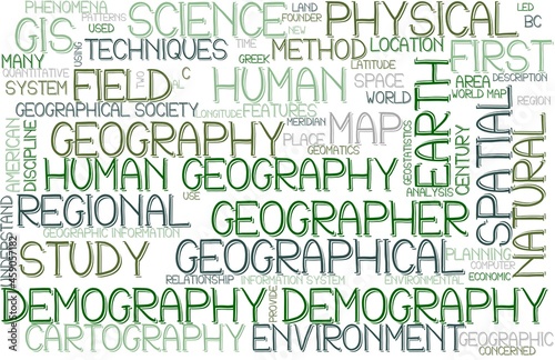 Demography Wordcloud Tshirt Banner, Wallpaper, Background, Book Cover, Wordart © Binodini