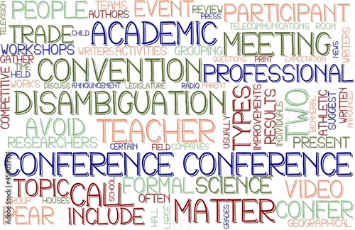 Conference Wordcloud Banner, Wallpaper, Background, Book Cover, Wordart