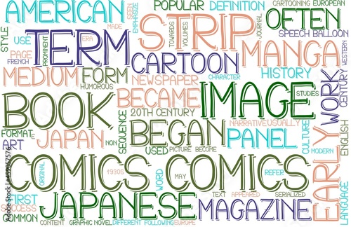 Comics Wordcloud Banner  Wallpaper  Background  Book Cover  Wordart