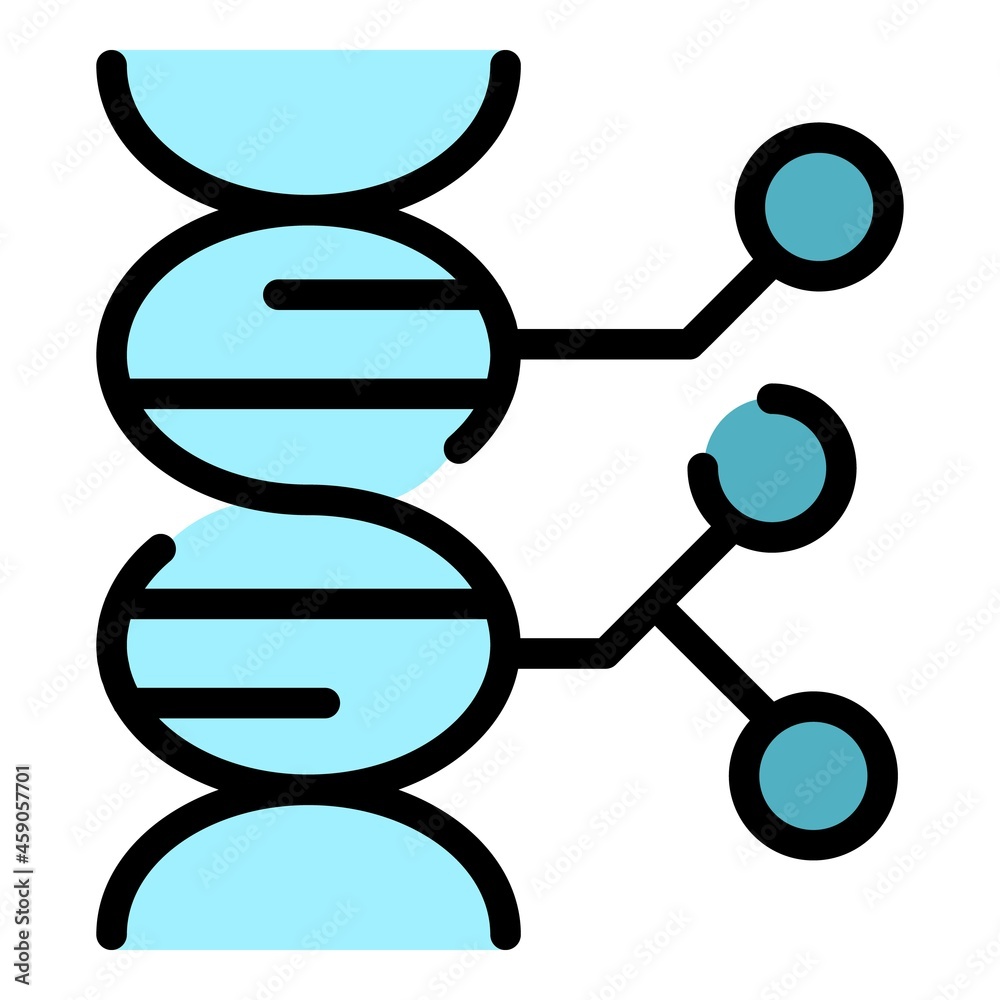 Dna genes modified icon. Outline dna genes modified vector icon color flat isolated Dna genes modified icon. Outline dna genes modified vector icon color flat isolated