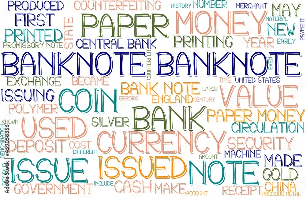 Banknote Wordcloud Banner, Wallpaper, Background, Book Cover, Wordart Banknote Wordcloud Banner, Wallpaper, Background, Book Cover, Wordart