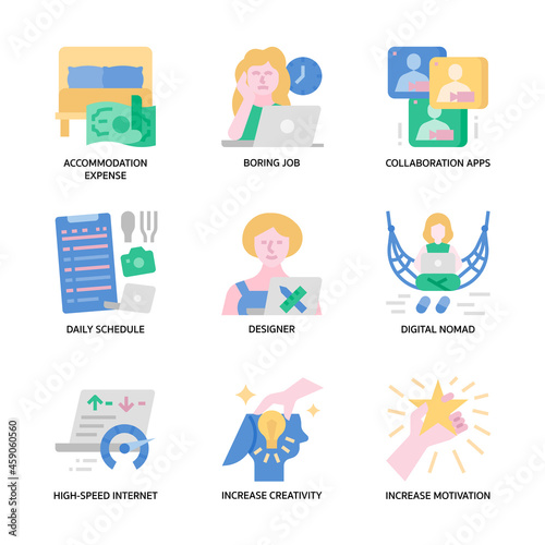 Workation Icons Set