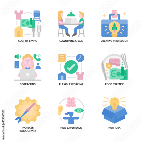 Workation Icons Set