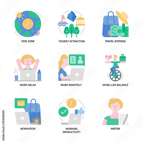 Workation Icons Set