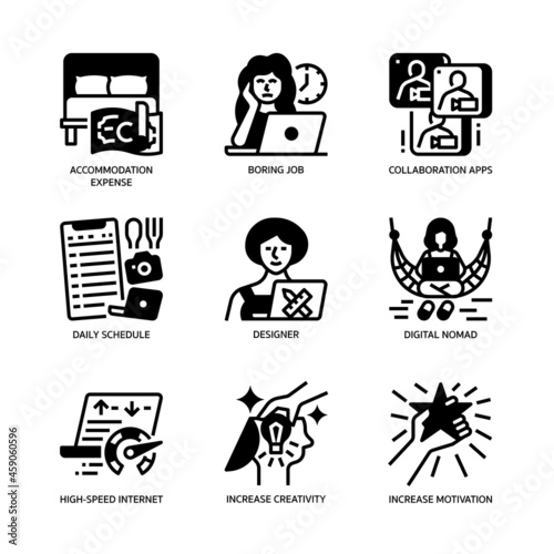 Workation Icons Set