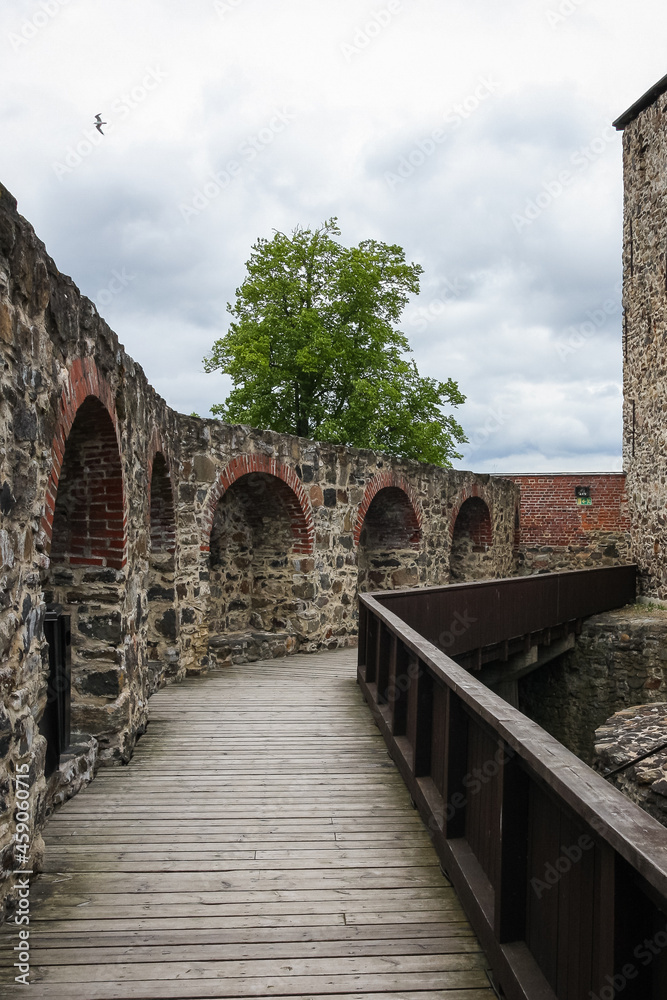 Insde the ruins of Olavinlinna castle