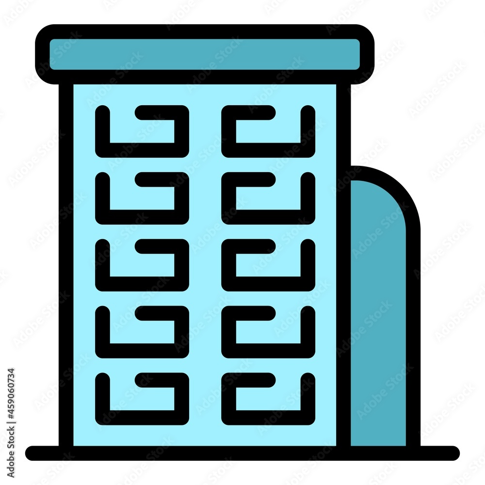 University building icon. Outline university building vector icon color flat isolated University building icon. Outline university building vector icon color flat isolated