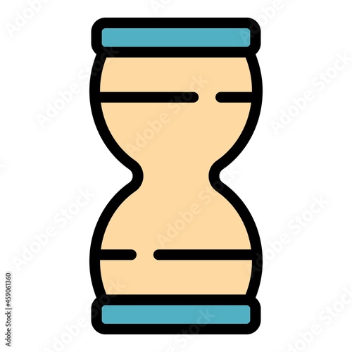 Experience hourglass icon. Outline experience hourglass vector icon color flat isolated