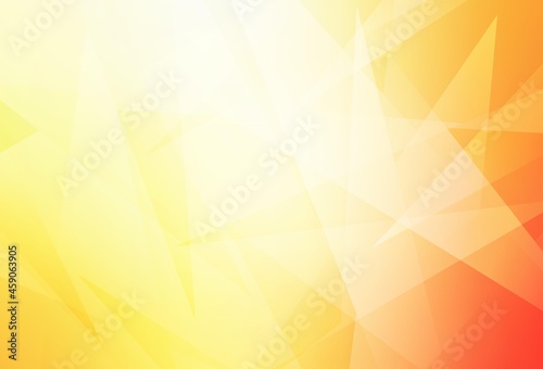 Light Red  Yellow vector background with triangles.