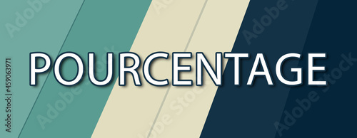 Pourcentage - text written on multicolor striped background