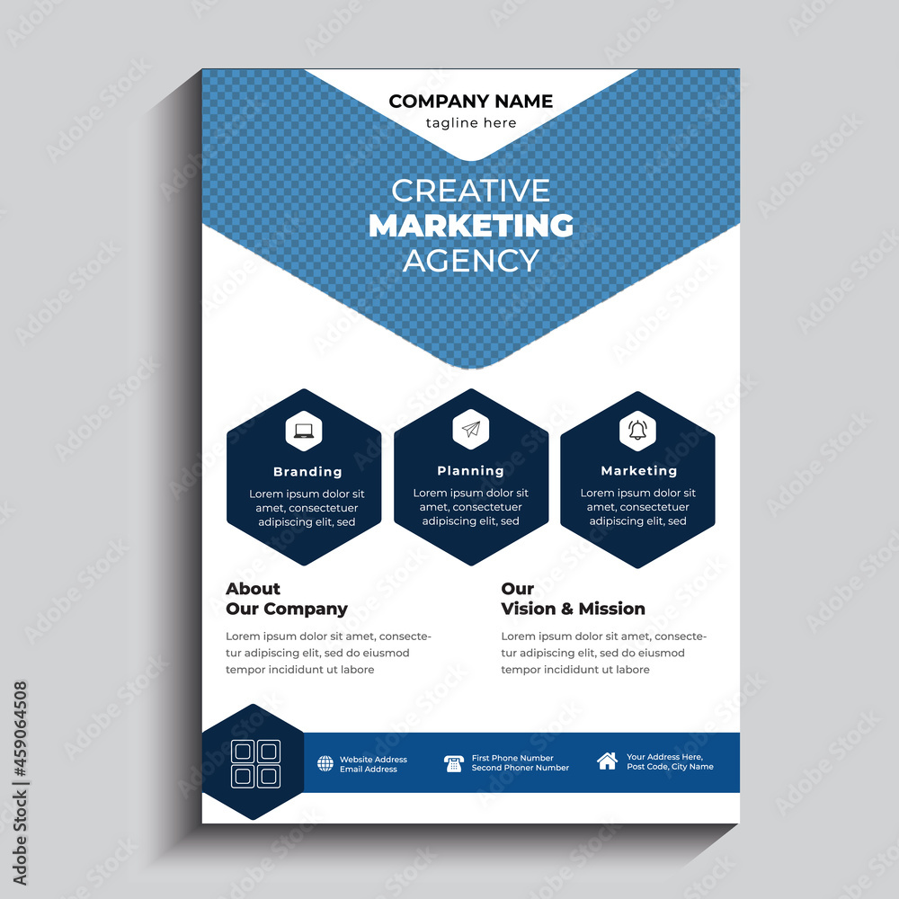 Modern creative and professional corporate business flyer design template