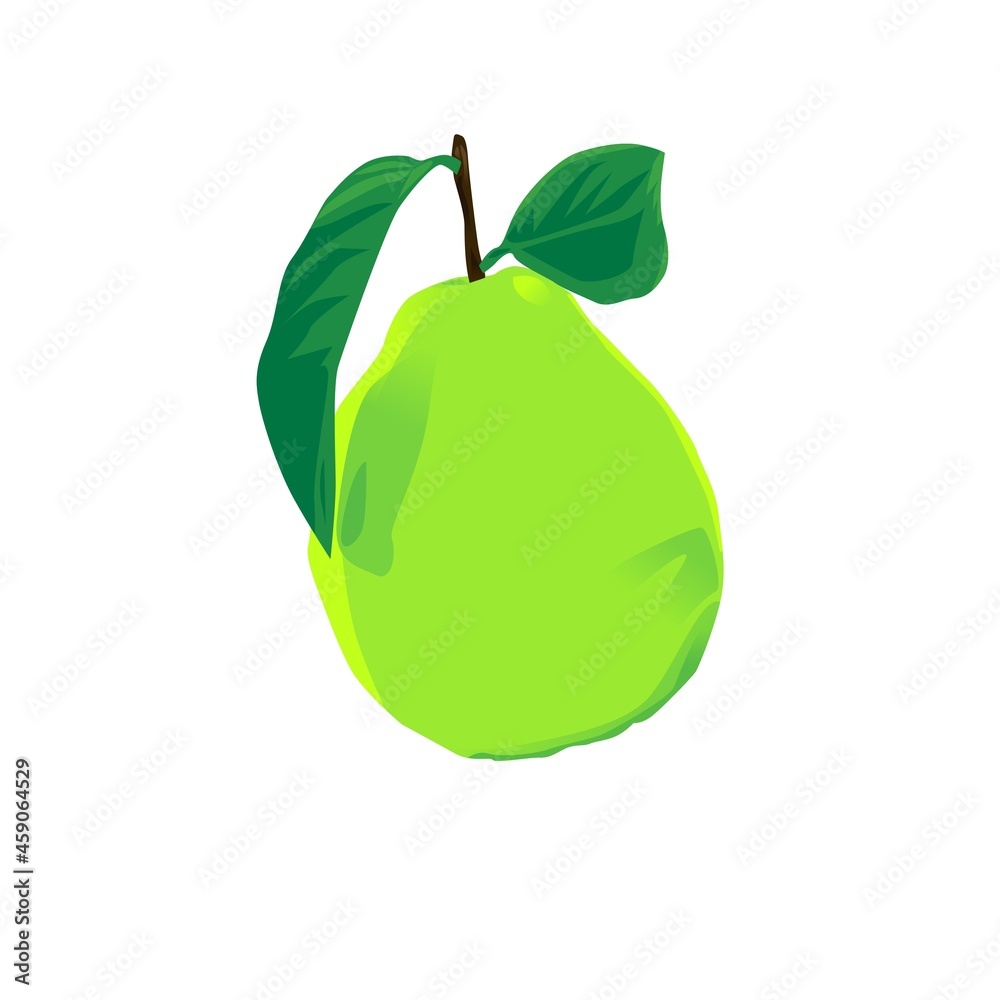 green apple with leaf green apple with leaf