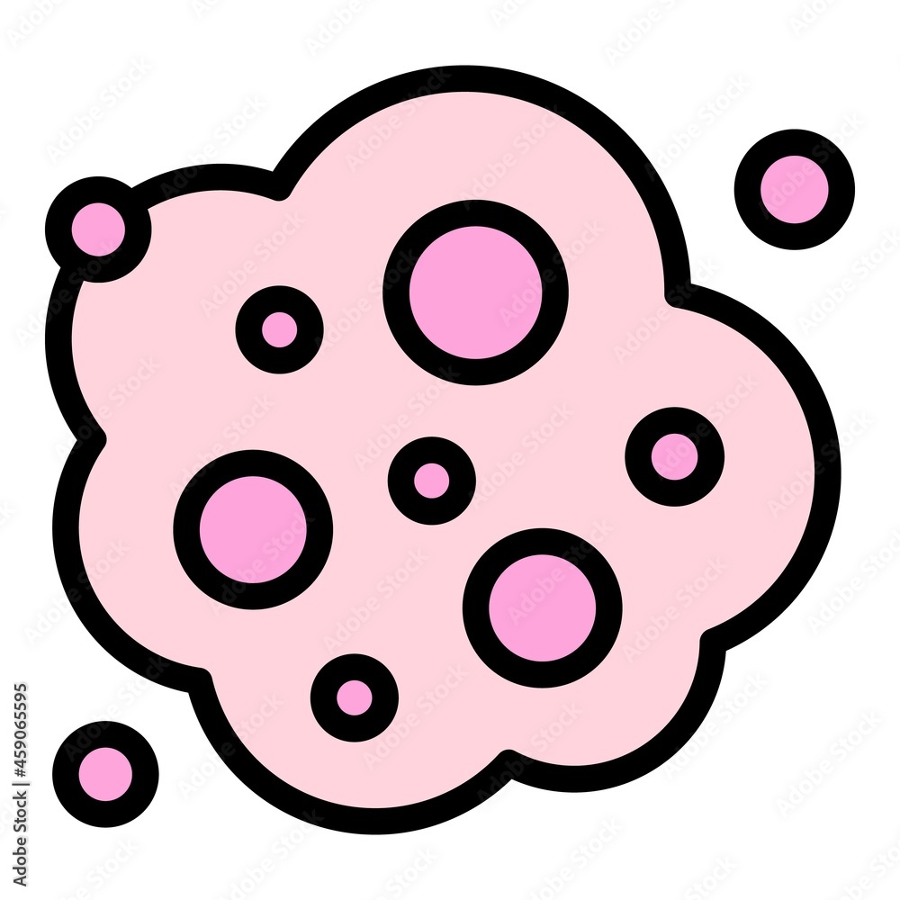 Allergy bacteria icon. Outline allergy bacteria vector icon color flat isolated
