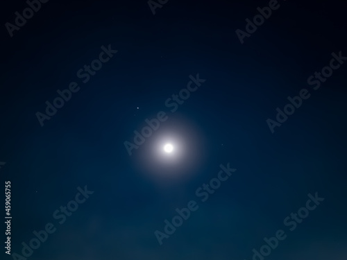 moon and stars in the space