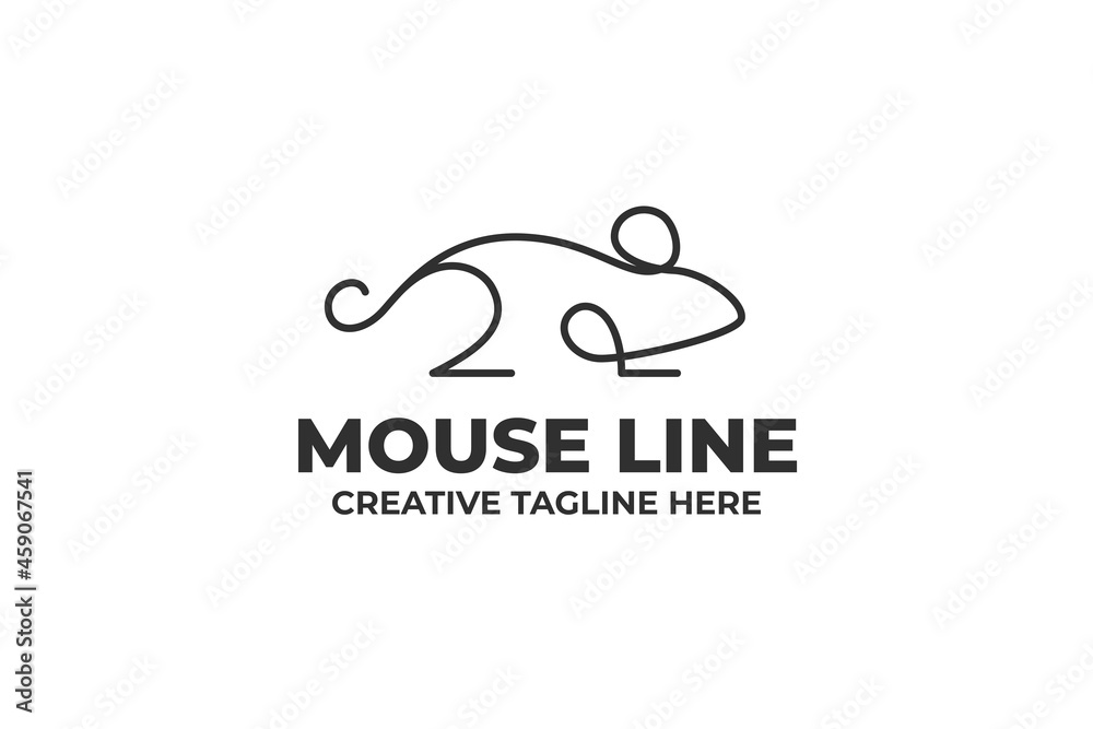 Obraz premium Mouse Simple Line Business Logo