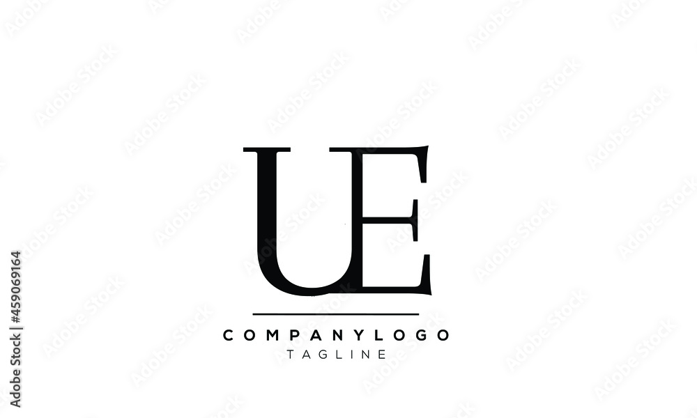 Abstract Letter Initial UE EU Vector Logo Design Template Abstract Letter Initial UE EU Vector Logo Design Template