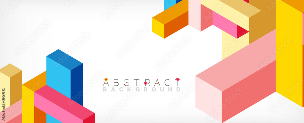 Abstract background. 3d cubes, cubic elements and blocks. Techno or business concept for wallpaper, banner, background, landing page Abstract background. 3d cubes, cubic elements and blocks. Techno or business concept for wallpaper, banner, background, landing page