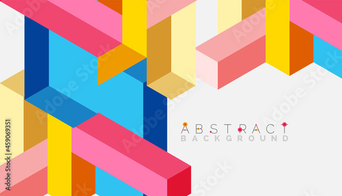 Abstract background. 3d cubes  cubic elements and blocks. Techno or business concept for wallpaper  banner  background  landing page