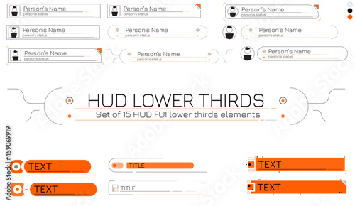 HUD FUI STYLIZED ELEGANT MINIMALISTIC LOWER THIRDS