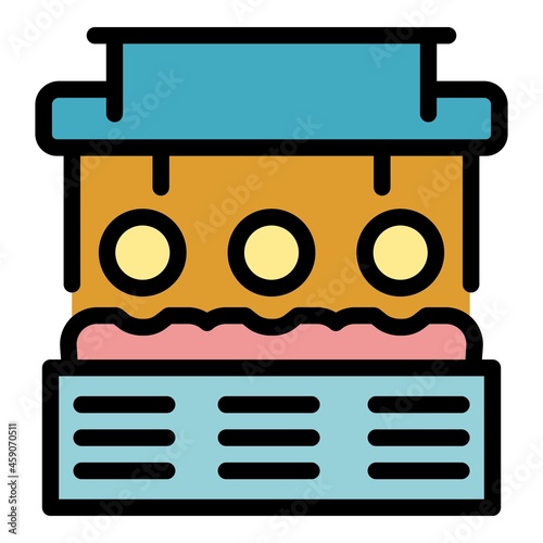 Disobedient shop icon. Outline disobedient shop vector icon color flat isolated