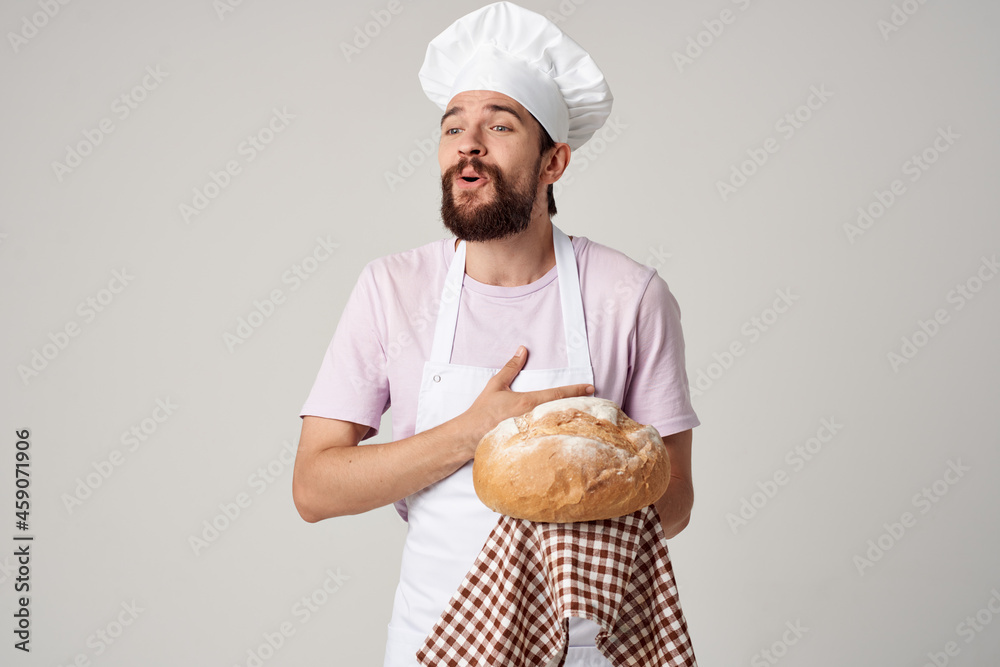 baker with bread cooking service baking baker with bread cooking service baking