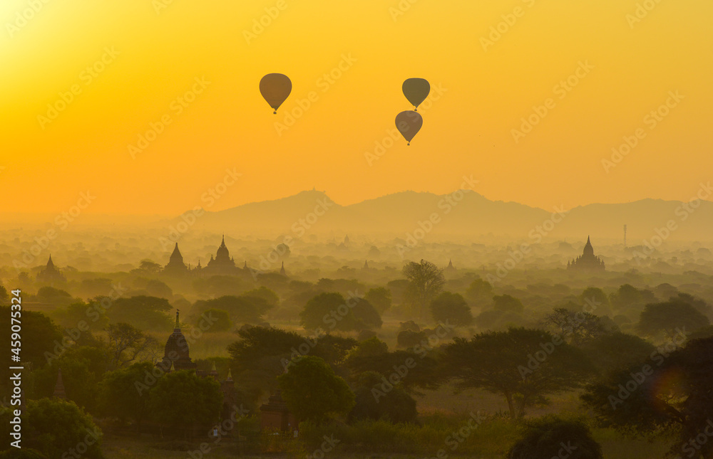 Beautiful sunrise scene in Bagan, Myanmar Beautiful sunrise scene in Bagan, Myanmar