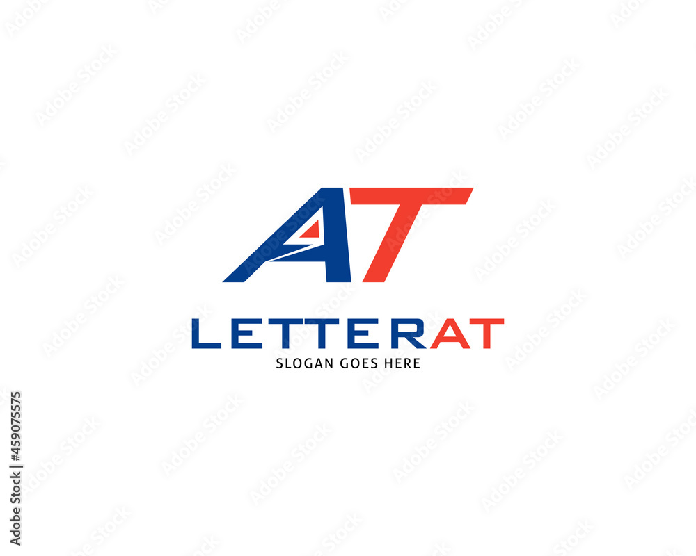 Initial Letter AT Logo Template Design Initial Letter AT Logo Template Design