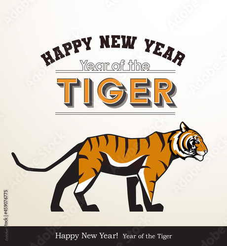 eps Vector image:Happy New Year Year of the Tiger