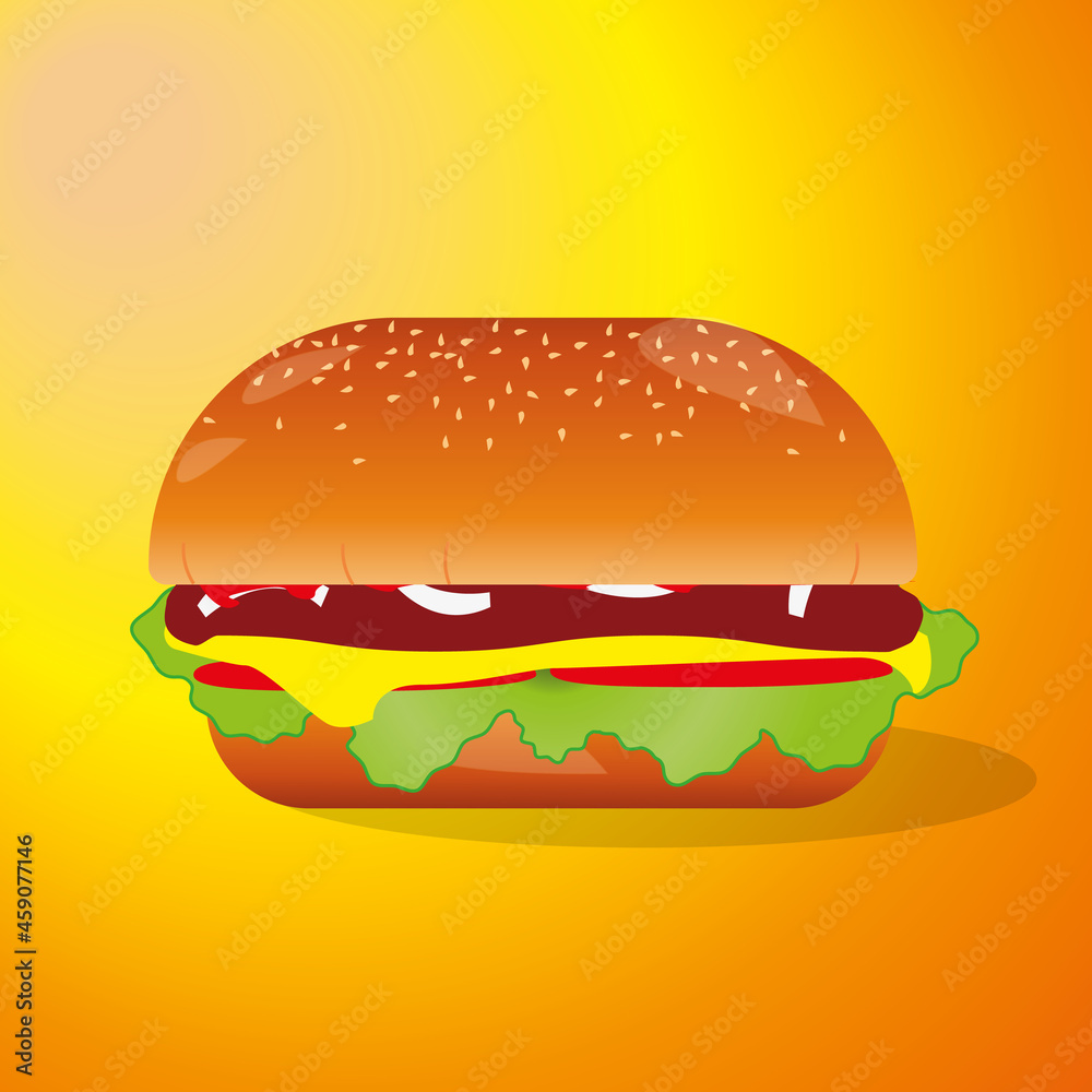 hamburger on a white background hamburger on a white background