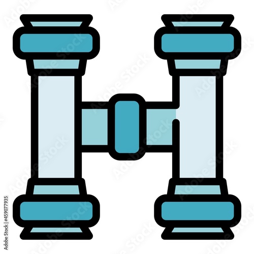 Pool pipes icon. Outline pool pipes vector icon color flat isolated