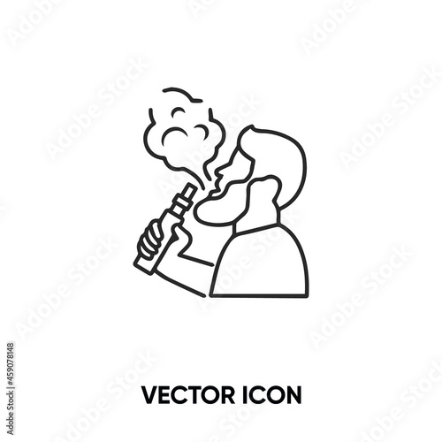 Smoker vector icon. Modern, simple flat vector illustration for website or mobile app.Vape or cigarette symbol, logo illustration. Pixel perfect vector graphics	