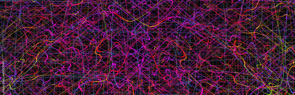 Colorful chaotic lines background. Hand drawn lines. Tangled chaotic pattern. Vector illustration. Colorful chaotic lines background. Hand drawn lines. Tangled chaotic pattern. Vector illustration.