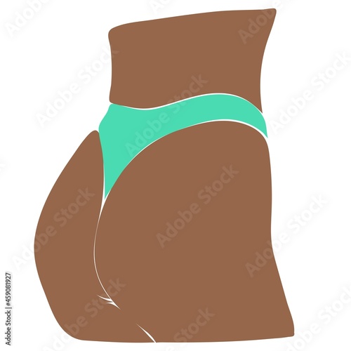 Woman in underpants vector