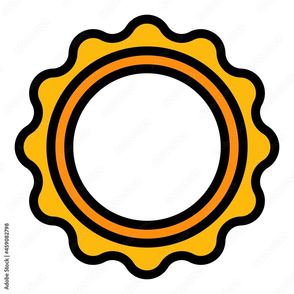 Folk tambourine icon. Outline folk tambourine vector icon color flat isolated Folk tambourine icon. Outline folk tambourine vector icon color flat isolated