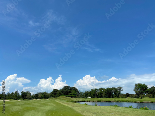 golf course in the summer