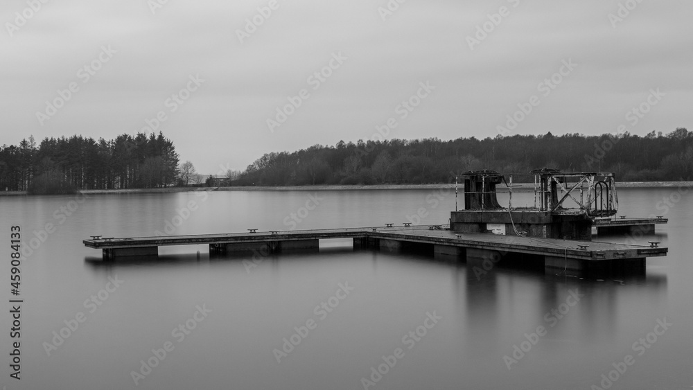 Naklejka premium boat on the river
