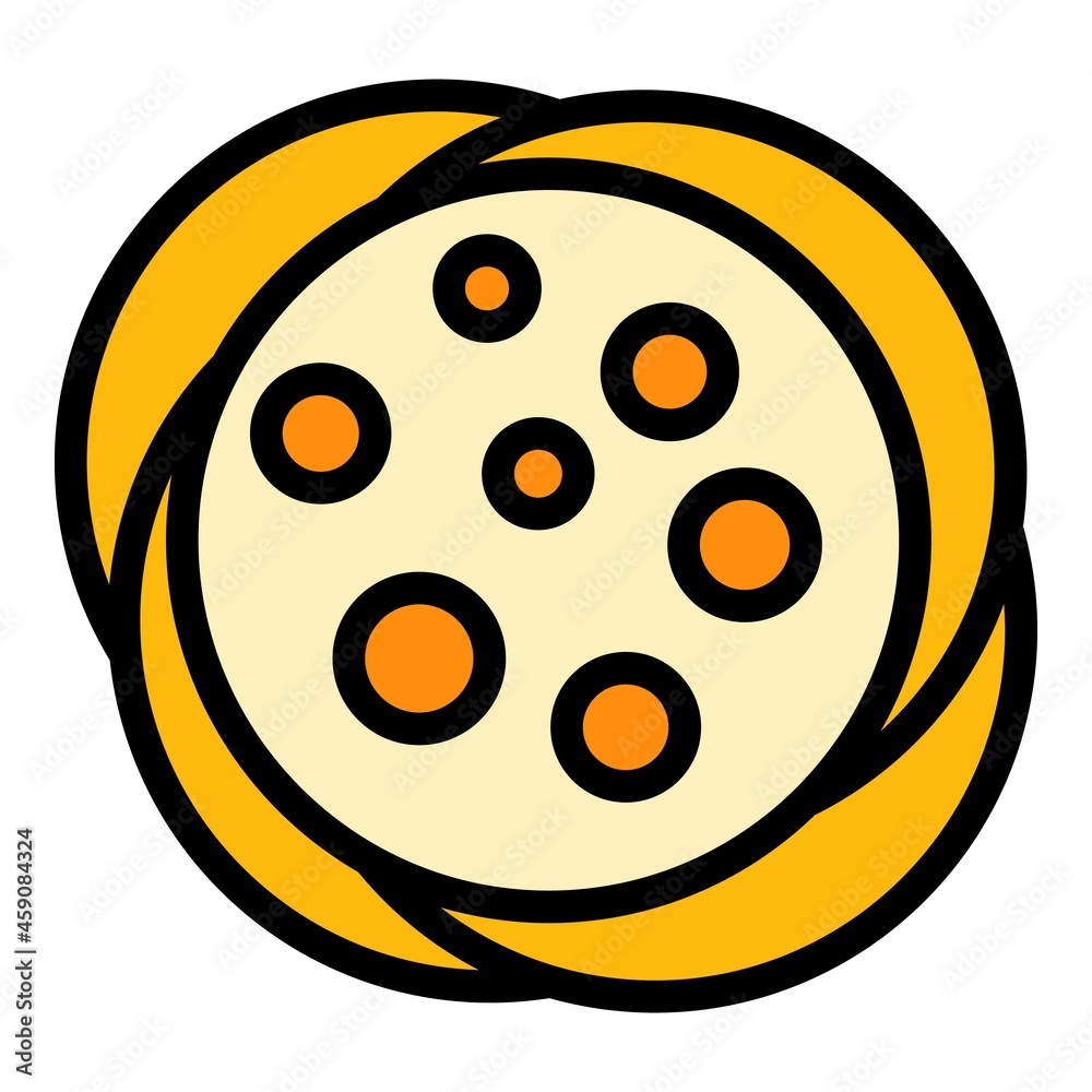 Fototapeta premium Pita chips icon. Outline pita chips vector icon color flat isolated