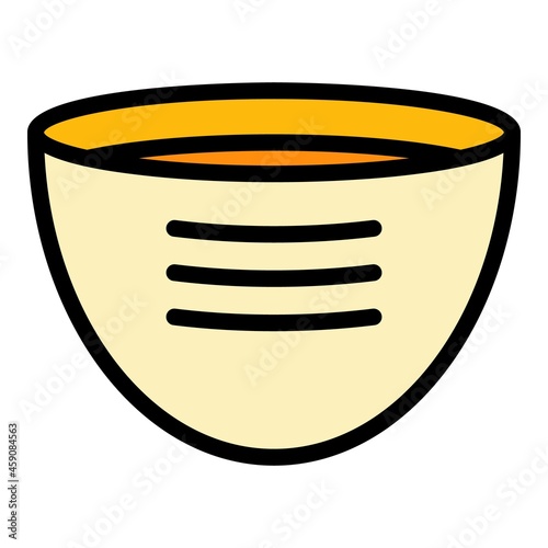 Pocket pita icon. Outline pocket pita vector icon color flat isolated