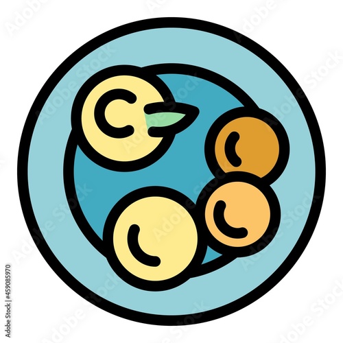 Fast food falafel icon. Outline fast food falafel vector icon color flat isolated