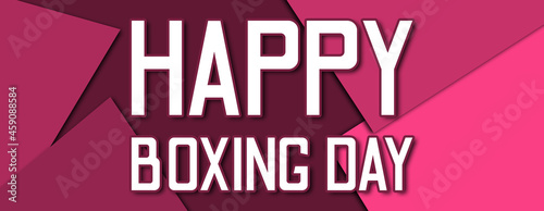 happy boxing day - text written on pink paper background