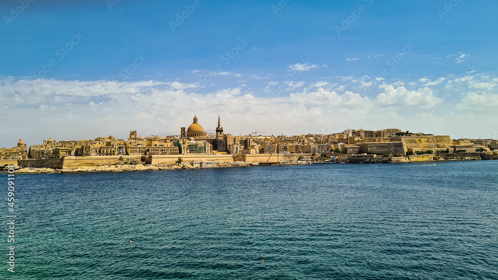 The fortified City of Valletta, the capital of Malta.