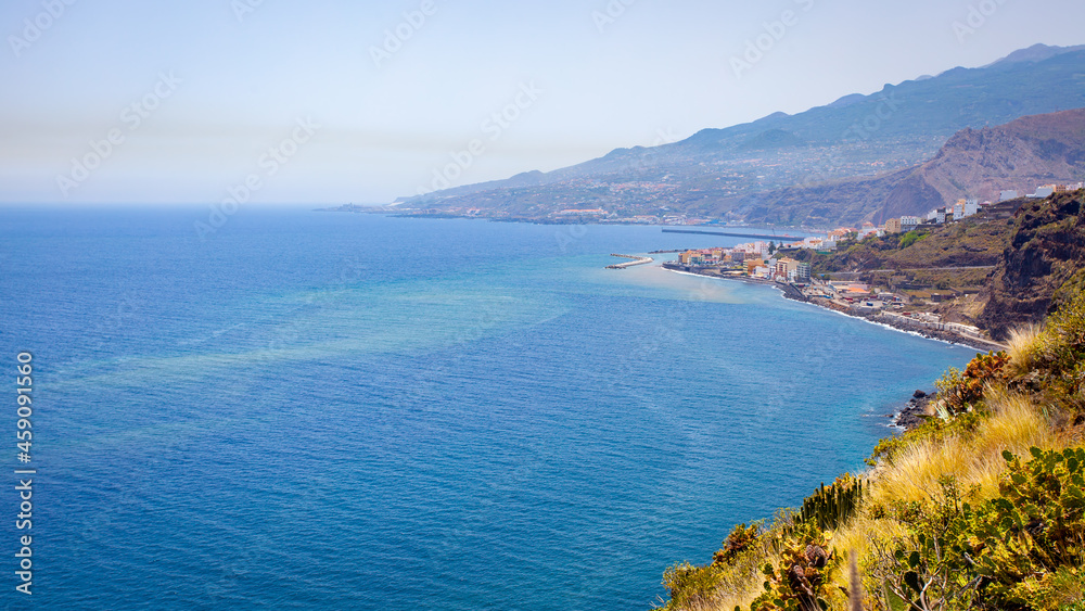 Panoramic view of the coast of La Palma island