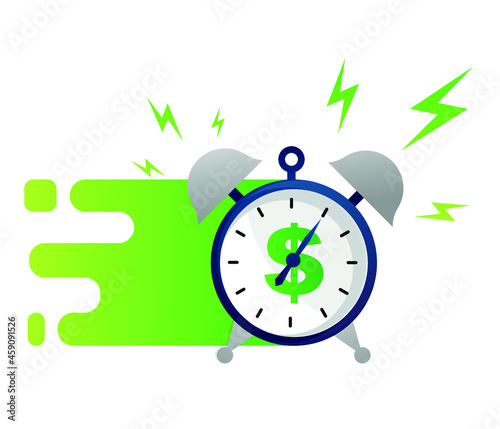Fast cash loan, financial supply, banking service, instant money transfer, payment fee, vector line icon