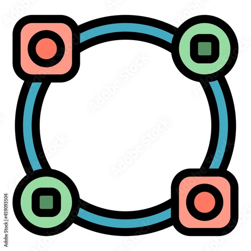 Adapt to new icon. Outline adapt to new vector icon color flat isolated
