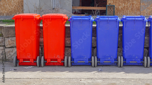 Recycling wheelie bins