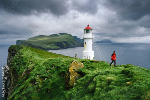 Hike to the lighthouse on Mykines, Faroe Islands