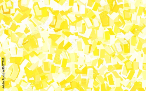 Light Yellow vector background with set of hexagons.